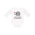thumbnail image 1 of Inktastic Will You Be My Godmother Boys or Girls Long Sleeve Baby Bodysuit, 1 of 5