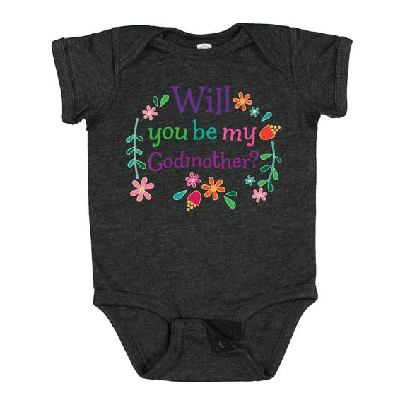 Inktastic Will You Be My Godmother Proposal Boys or Girls Baby Bodysuit
