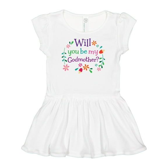 Inktastic Will You Be My Godmother Proposal Girls Baby Dress
