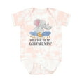 thumbnail image 1 of Inktastic Will You Be My Godparents? Cute Elephants Moon and Stars Boys or Girls Baby Bodysuit, 1 of 5