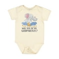 thumbnail image 1 of Inktastic Will You Be My Godparents? Cute Elephants Moon and Stars Boys or Girls Baby Bodysuit, 1 of 5