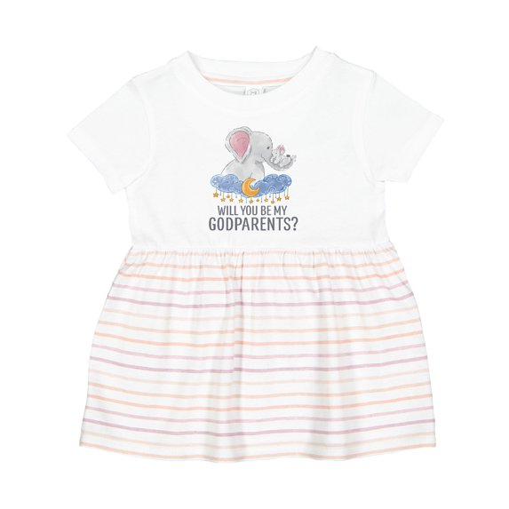 Inktastic Will You Be My Godparents? Girls Baby Dress
