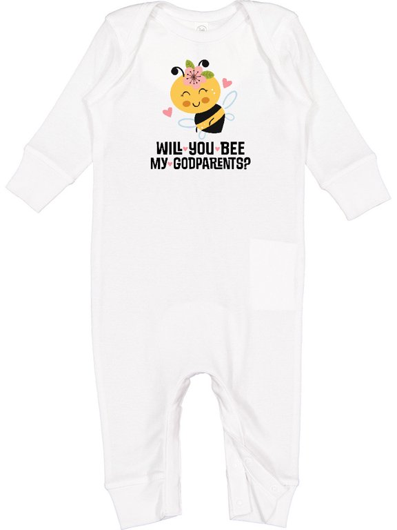 Will You Be My Godparents Proposal Godchild Baby Romper Coveralls