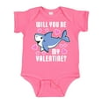 thumbnail image 1 of Inktastic Will You Be My Valentine with Cute Shark and Hearts Boys or Girls Baby Bodysuit, 1 of 5