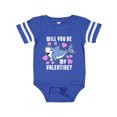 thumbnail image 1 of Inktastic Will You Be My Valentine with Cute Shark and Hearts Boys or Girls Baby Bodysuit, 1 of 5