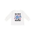 thumbnail image 1 of Inktastic Will You Be My Valentine with Cute Shark and Hearts Boys or Girls Long Sleeve Toddler T-Shirt, 1 of 5