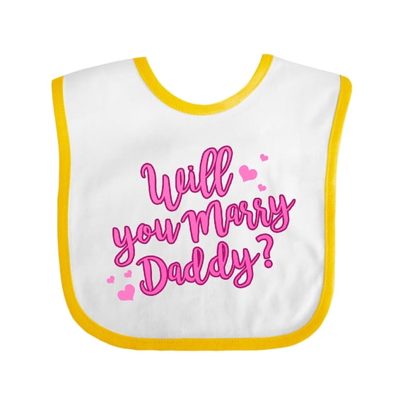 Inktastic Will You Marry Daddy Boys or Girls Baby Bib