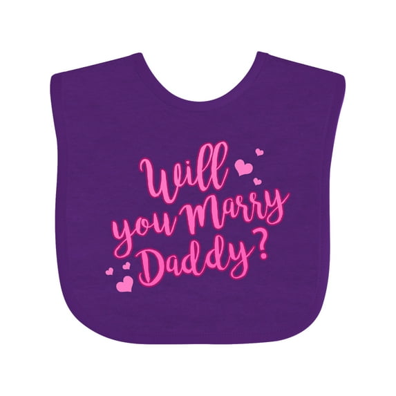 Inktastic Will You Marry Daddy Boys or Girls Baby Bib