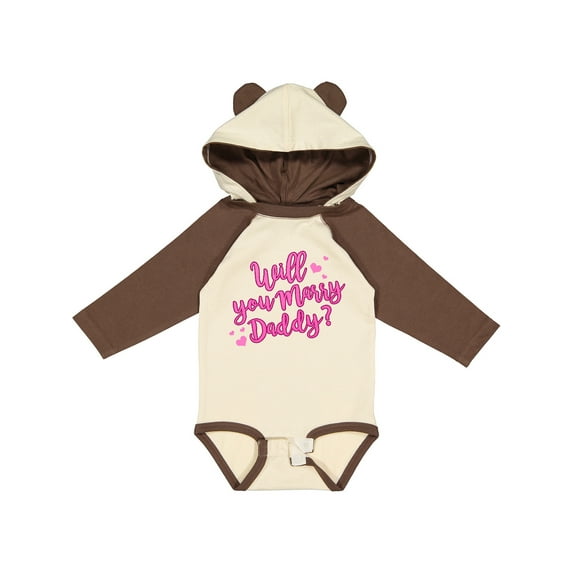Inktastic Will You Marry Daddy Boys or Girls Long Sleeve Baby Bodysuit