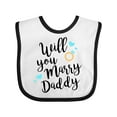 thumbnail image 1 of Inktastic Will You Marry Daddy-ring Boys or Girls Baby Bib, 1 of 4