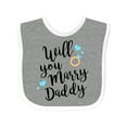 thumbnail image 1 of Inktastic Will You Marry Daddy-ring Boys or Girls Baby Bib, 1 of 4