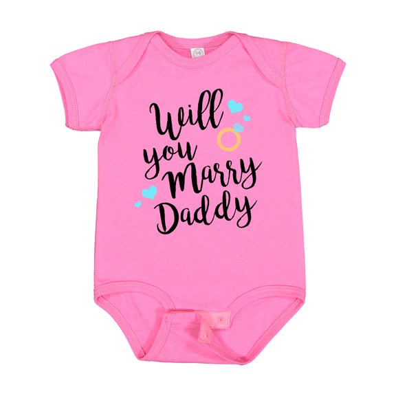 Inktastic Will You Marry Daddy-ring Boys or Girls Baby Bodysuit