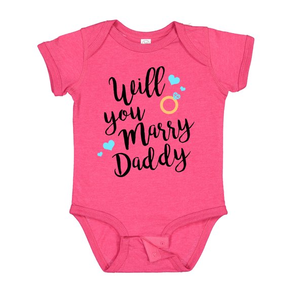 Inktastic Will You Marry Daddy-ring Boys or Girls Baby Bodysuit