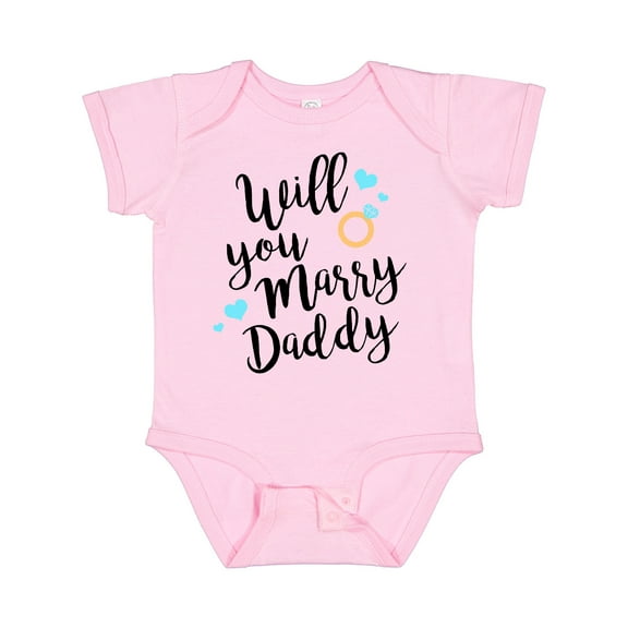 Inktastic Will You Marry Daddy-ring Boys or Girls Baby Bodysuit