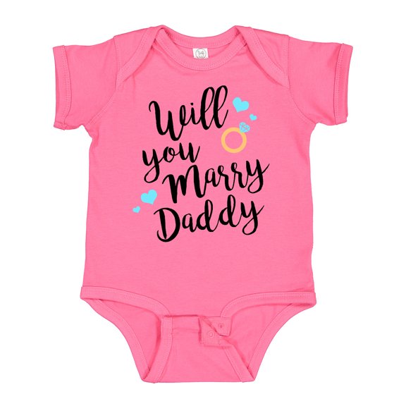 Inktastic Will You Marry Daddy-ring Boys or Girls Baby Bodysuit