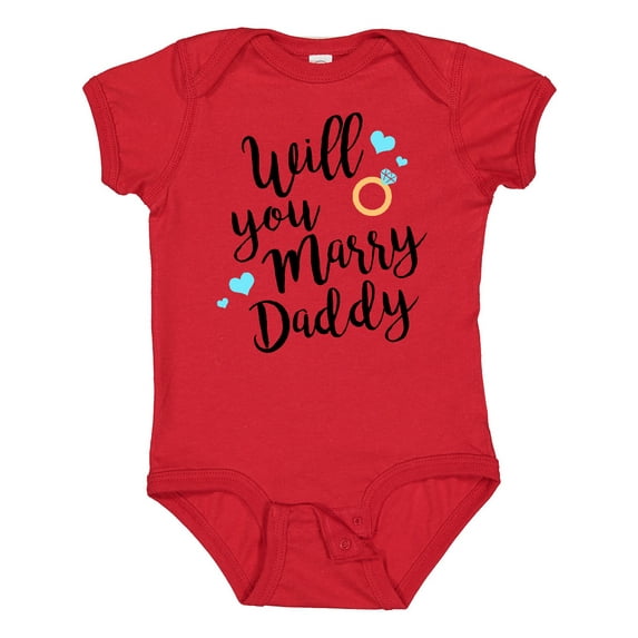 Inktastic Will You Marry Daddy-ring Boys or Girls Baby Bodysuit