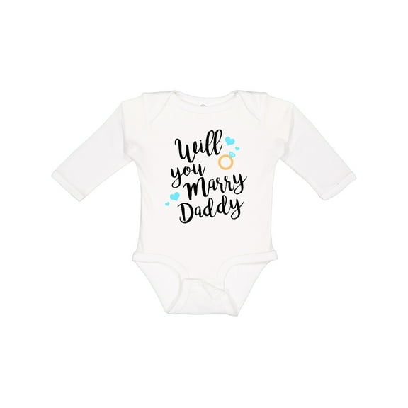 Inktastic Will You Marry Daddy-ring Boys or Girls Long Sleeve Baby Bodysuit