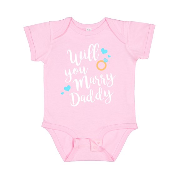 Inktastic Will You Marry Daddy-ring White Boys or Girls Baby Bodysuit