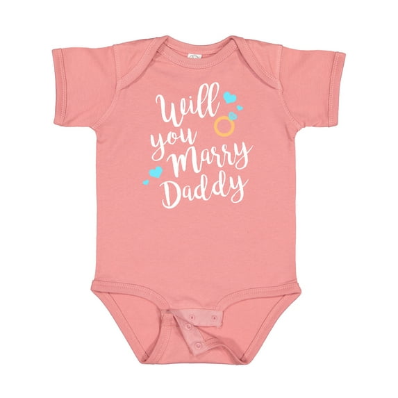 Inktastic Will You Marry Daddy-ring White Boys or Girls Baby Bodysuit