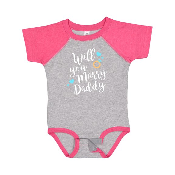 Inktastic Will You Marry Daddy-ring White Boys or Girls Baby Bodysuit