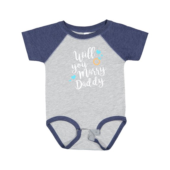 Inktastic Will You Marry Daddy-ring White Boys or Girls Baby Bodysuit