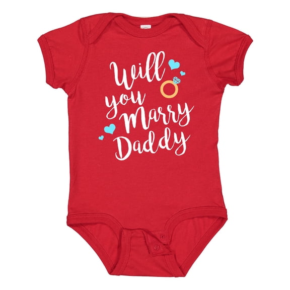 Inktastic Will You Marry Daddy-ring White Boys or Girls Baby Bodysuit