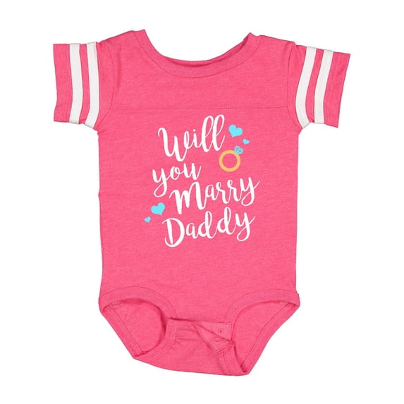 Inktastic Will You Marry Daddy-ring White Boys or Girls Baby Bodysuit