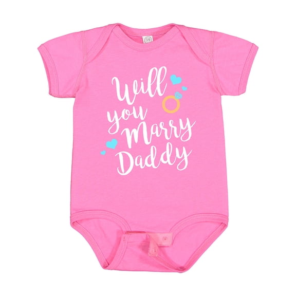 Inktastic Will You Marry Daddy-ring White Boys or Girls Baby Bodysuit