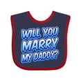 thumbnail image 1 of Inktastic Will You Marry My Daddy (blue) Boys or Girls Baby Bib, 1 of 4