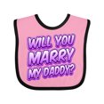 thumbnail image 1 of Inktastic Will You Marry My Daddy (purple) Boys or Girls Baby Bib, 1 of 4
