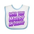 thumbnail image 1 of Inktastic Will You Marry My Daddy (purple) Boys or Girls Baby Bib, 1 of 4