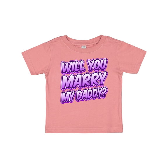 Inktastic Will You Marry My Daddy (purple) Boys or Girls Baby T-Shirt