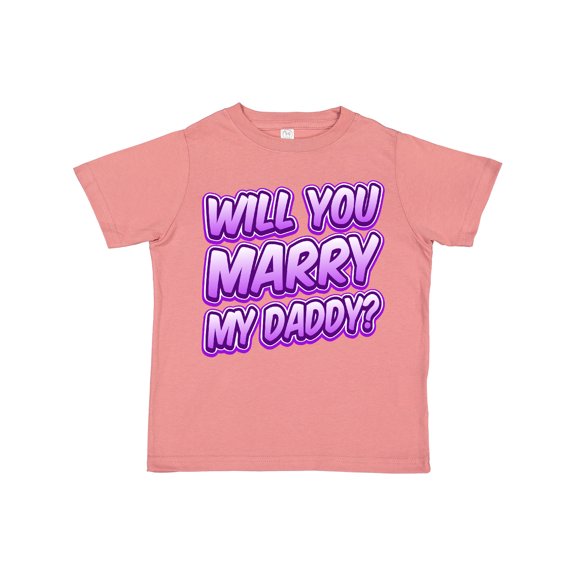 Inktastic Will You Marry My Daddy (purple) Boys or Girls Toddler T-Shirt