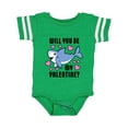 thumbnail image 1 of Inktastic Will you be my Valentine with Cute Shark and Hearts Boys or Girls Baby Bodysuit, 1 of 5
