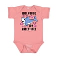 thumbnail image 1 of Inktastic Will you be my Valentine with Cute Shark and Hearts Boys or Girls Baby Bodysuit, 1 of 5