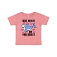 thumbnail image 1 of Inktastic Will you be my Valentine with Cute Shark and Hearts Boys or Girls Baby T-Shirt, 1 of 5
