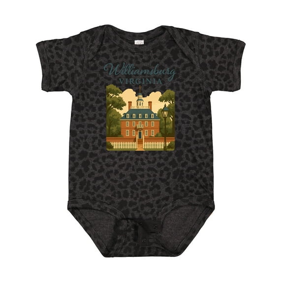 Inktastic Williamsburg Virginia Landmark Illustration Boys or Girls Baby Bodysuit