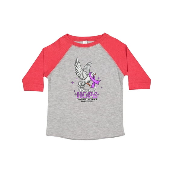 Inktastic Wings of Hope Domestic Violence Awareness with Dove Boys or Girls Toddler T-Shirt