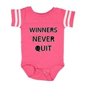 Inktastic Winners never quit t-shirt Boys or Girls Baby Bodysuit