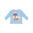 thumbnail image 1 of Inktastic Winter Fox, Cute Fox, Fox with Hat, Fox with Scarf Boys or Girls Long Sleeve Toddler T-Shirt, 1 of 5