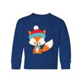 thumbnail image 1 of Inktastic Winter Fox, Cute Fox, Fox with Hat, Fox with Scarf Long Sleeve Youth T-Shirt, 1 of 5