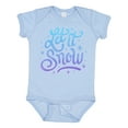 thumbnail image 1 of Inktastic Winter Let It Snow Lettering in Blue with Snowflakes Boys or Girls Baby Bodysuit, 1 of 5
