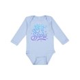 thumbnail image 1 of Inktastic Winter Let It Snow Lettering in Blue with Snowflakes Boys or Girls Long Sleeve Baby Bodysuit, 1 of 5