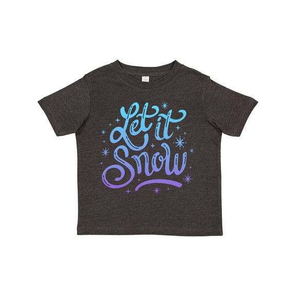 Inktastic Winter Let It Snow Lettering in Blue with Snowflakes Boys or Girls Toddler T-Shirt