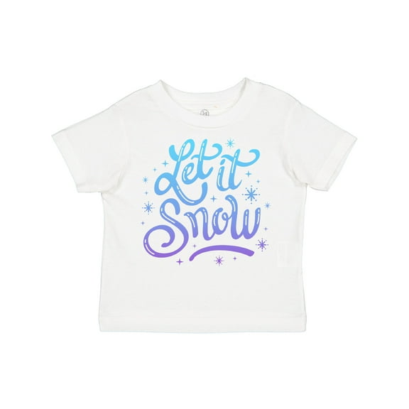 Inktastic Winter Let It Snow Lettering in Blue with Snowflakes Boys or Girls Toddler T-Shirt
