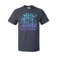 thumbnail image 1 of Inktastic Winter Let It Snow Lettering in Blue with Snowflakes T-Shirt, 1 of 5