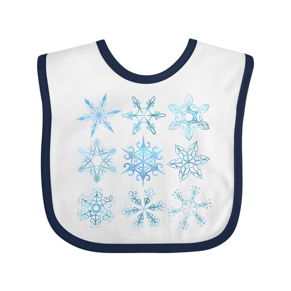 Inktastic Winter Snowflakes Boys or Girls Baby Bib