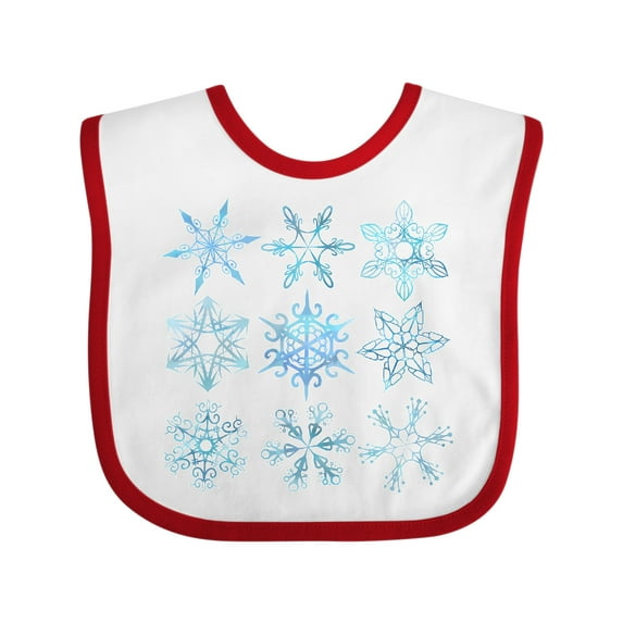 Inktastic Winter Snowflakes Boys or Girls Baby Bib