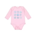 thumbnail image 1 of Inktastic Winter Snowflakes Boys or Girls Long Sleeve Baby Bodysuit, 1 of 5