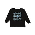 thumbnail image 1 of Inktastic Winter Snowflakes Boys or Girls Long Sleeve Toddler T-Shirt, 1 of 5